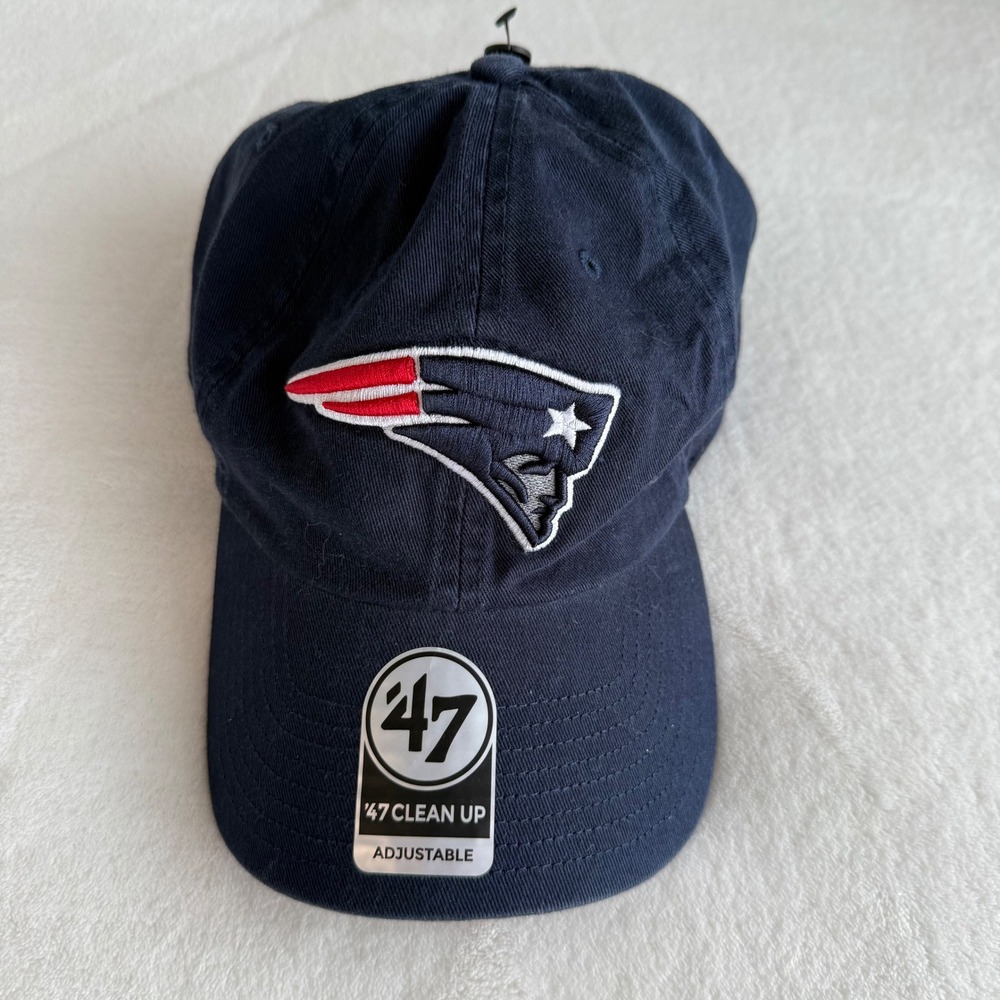NWT New England Patriots '47 Clean Up Mens Adjustable Logo Navy Blue Hat Cap